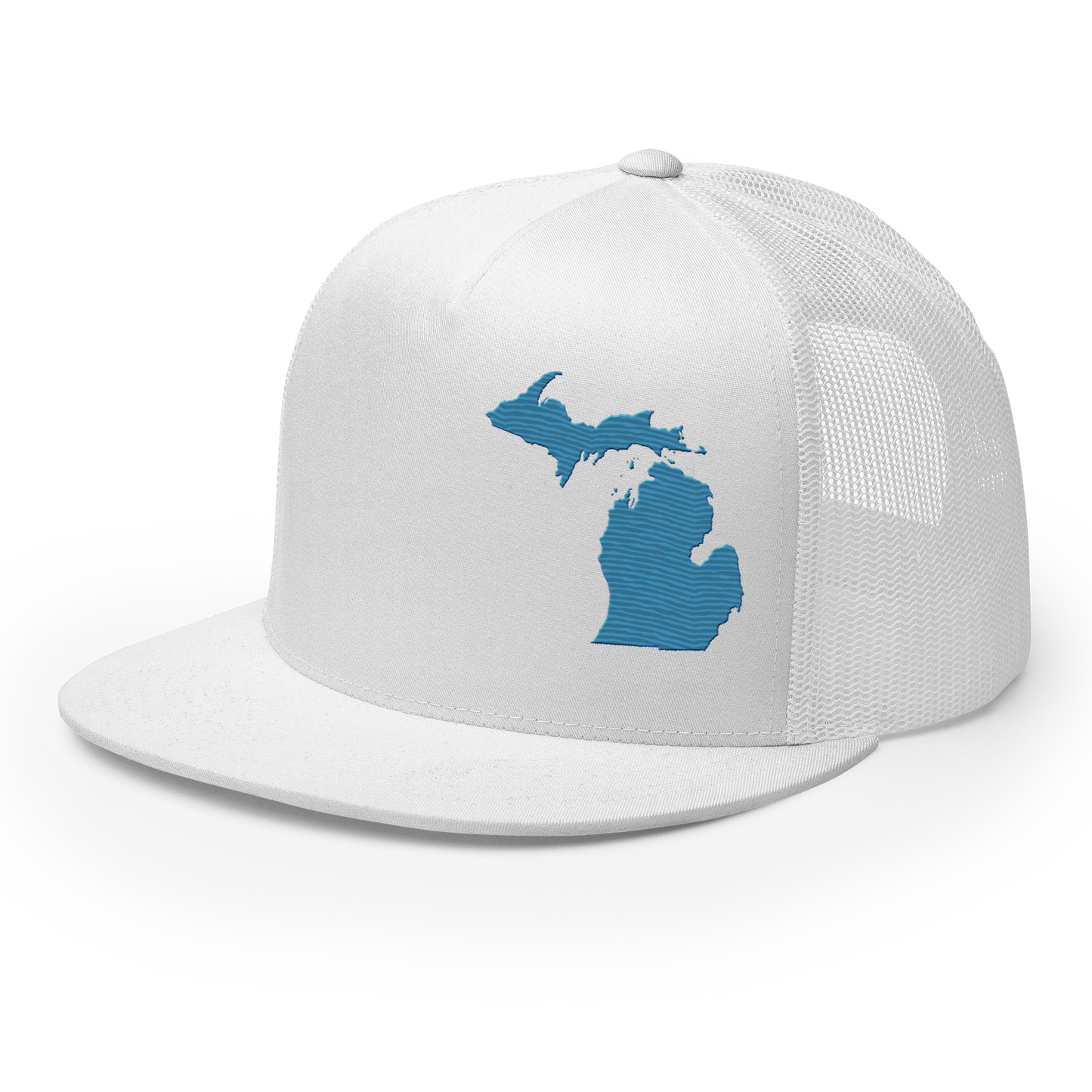 Michigan Trucker Hat | 5-Panel - Traverse Blue Outline