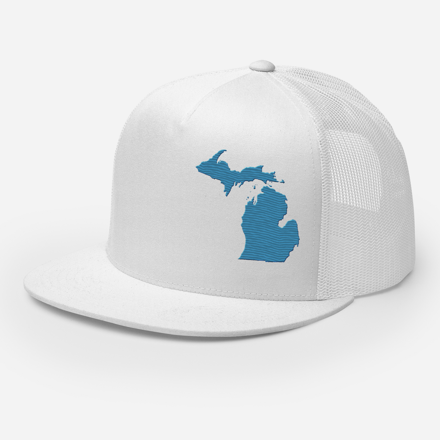 Michigan Trucker Hat | 5-Panel - Traverse Blue Outline