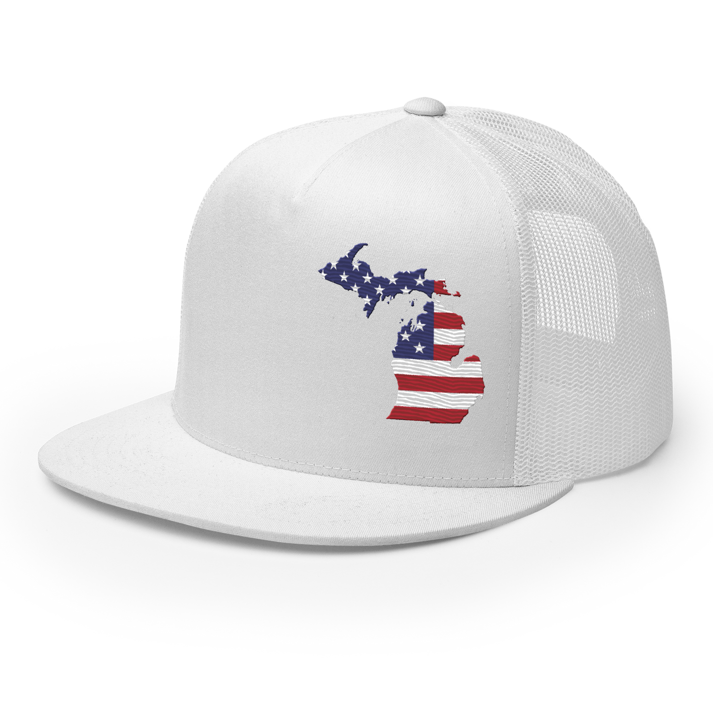 Michigan Trucker Hat | 5-Panel - Patriotic Outline