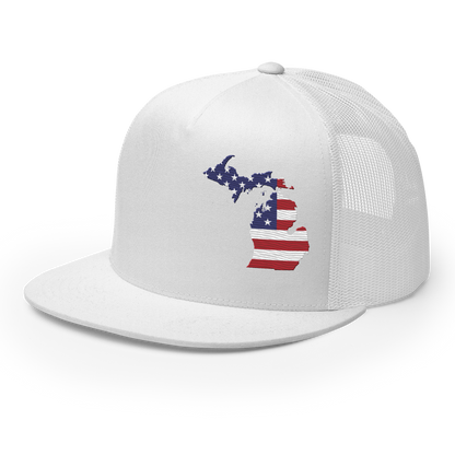 Michigan Trucker Hat | 5-Panel - Patriotic Outline