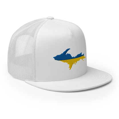 Michigan Upper Peninsula Trucker (w/ UP Ukraine Flag Outline) | 5-Panel