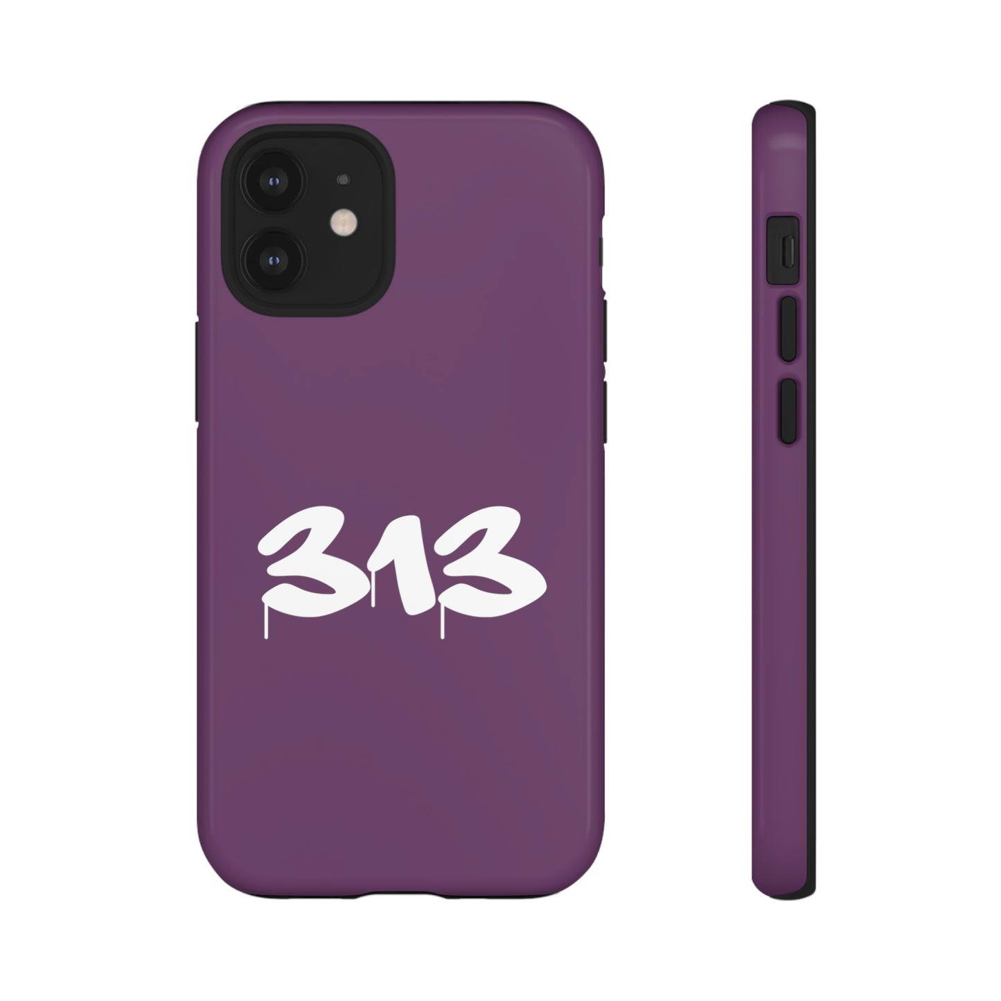 Detroit '313' Tough Phone Case (Plum Tag Font) | Apple iPhone