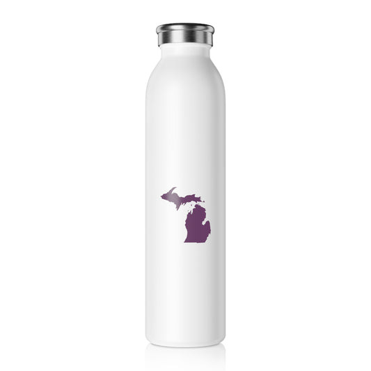 Michigan Water Bottle (w/ Plum Outline) | 20oz Double-Walled