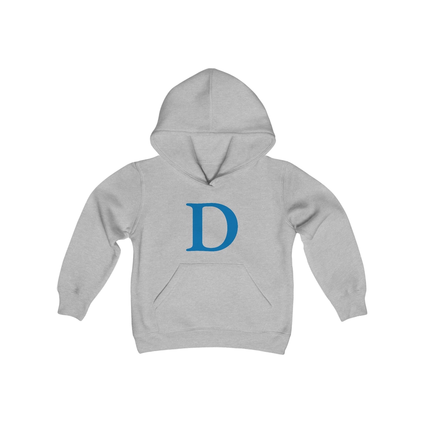 Detroit 'Old French D' Hoodie (Azure Full Body Outline) | Unisex Youth