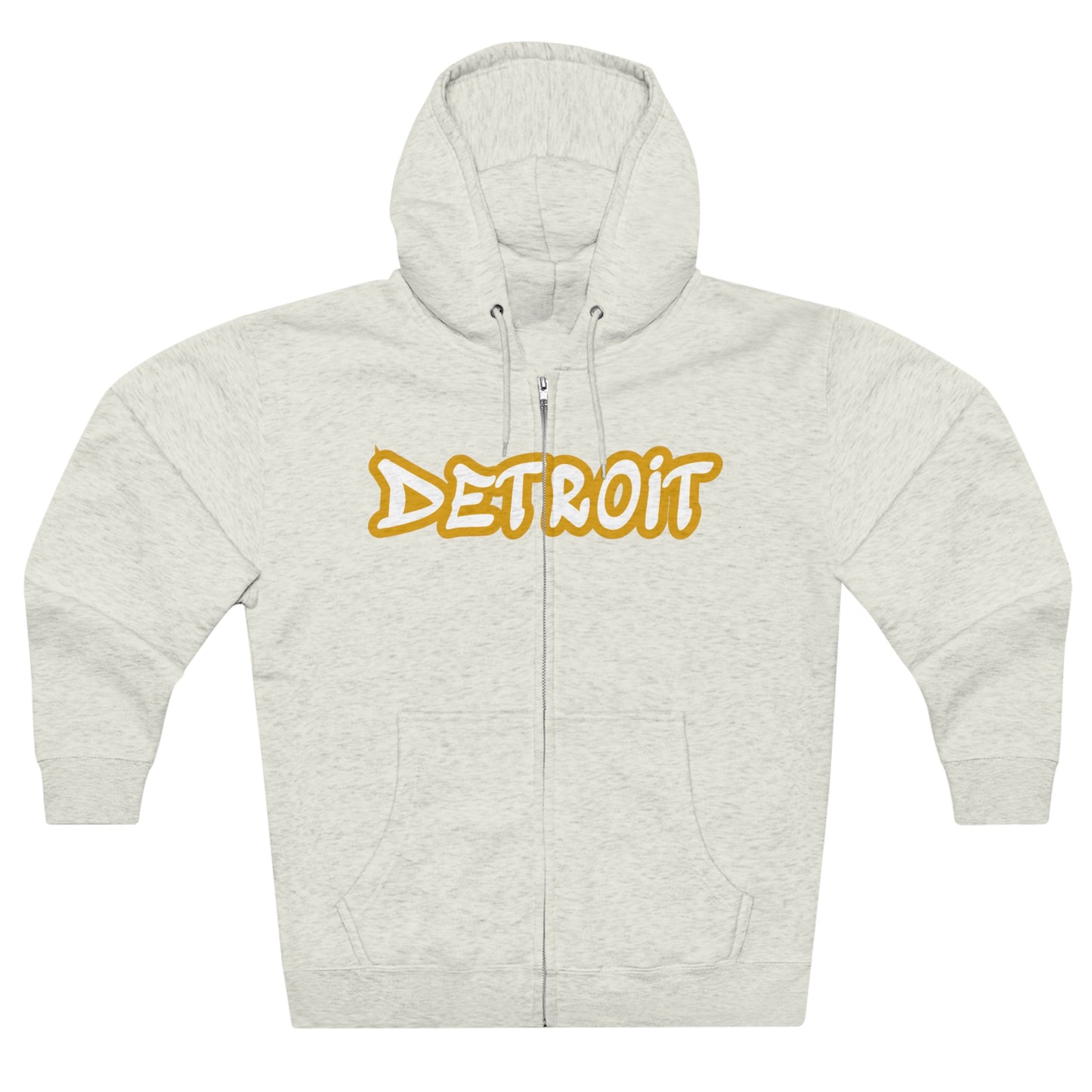 'Detroit' Hoodie (Gold Tag Font) | Unisex Full Zip