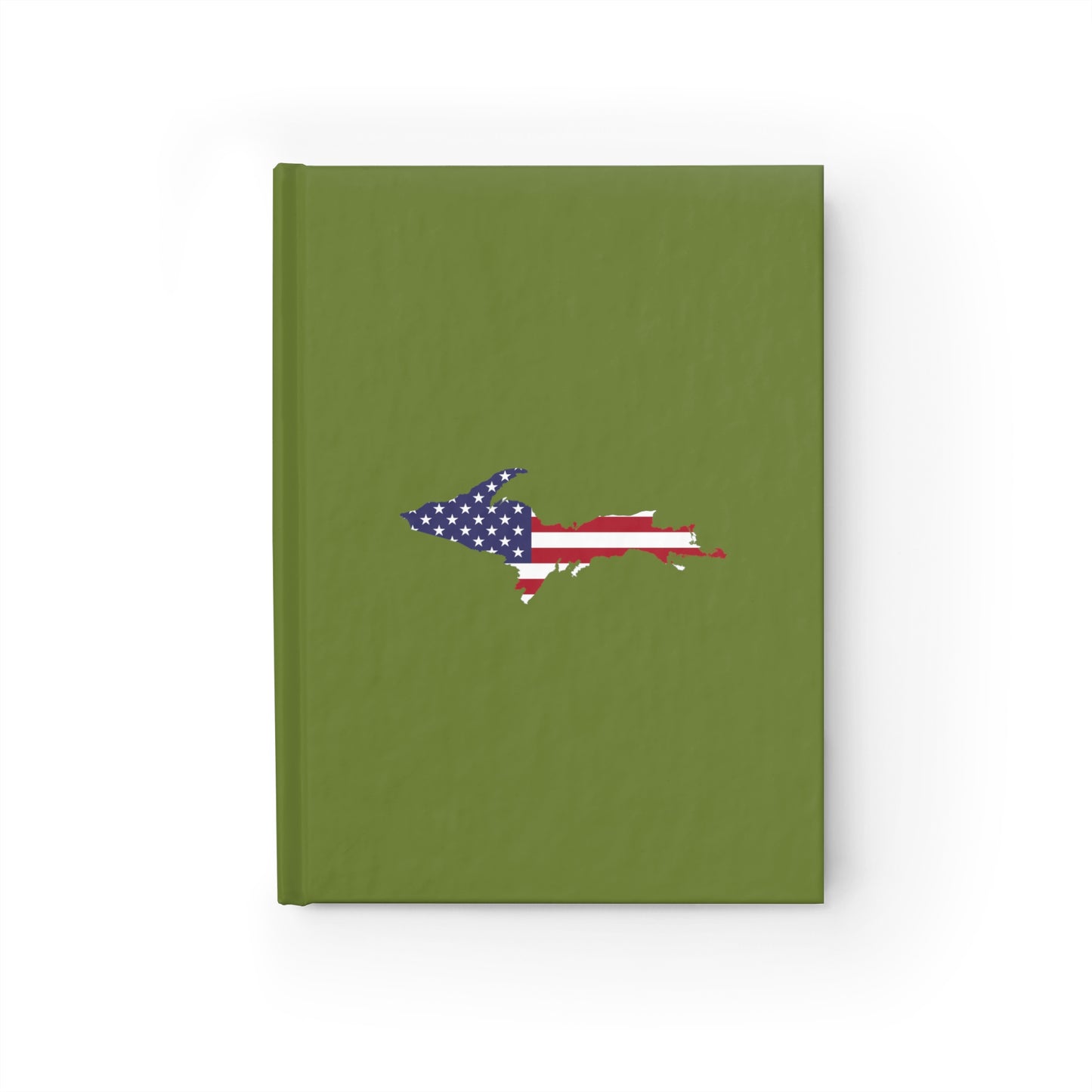 Michigan Upper Peninsula Blank Sketchbook (w/ UP USA Flag) | Olive Green