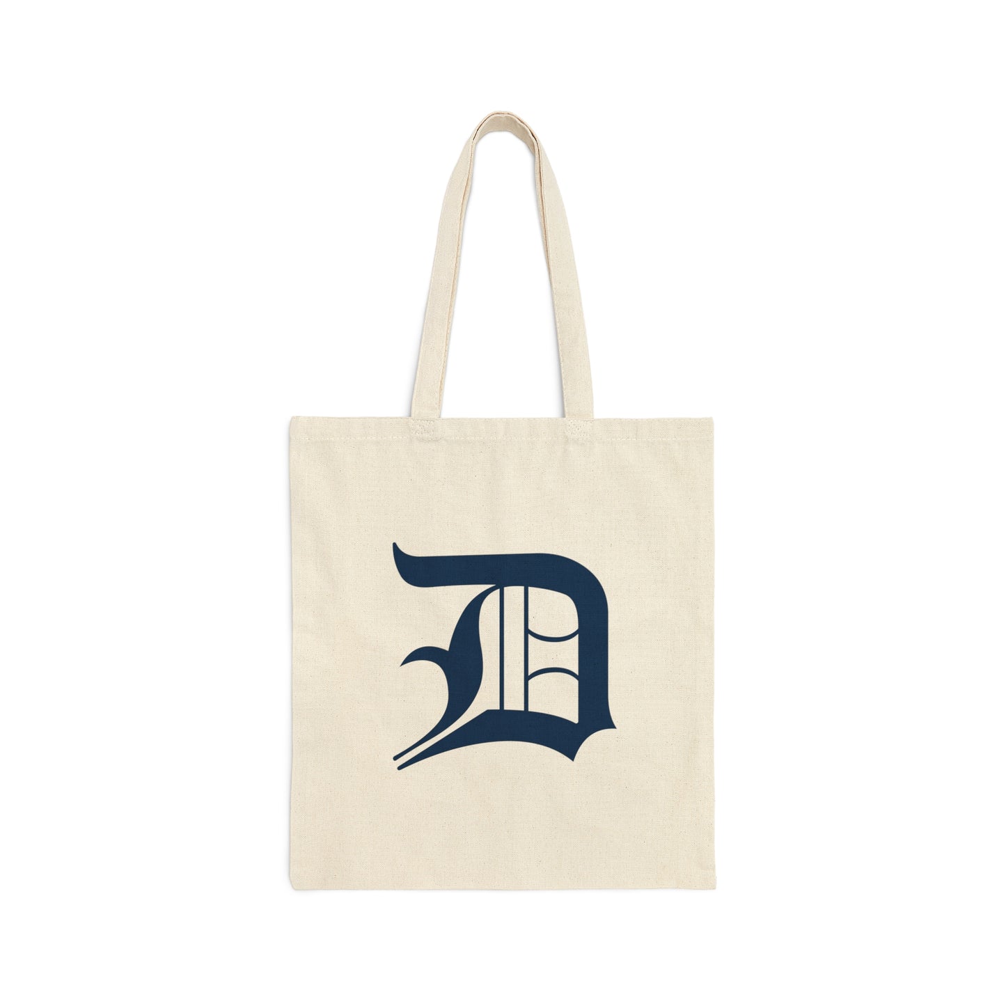 Detroit 'Old English D' Light Tote Bag (Navy)