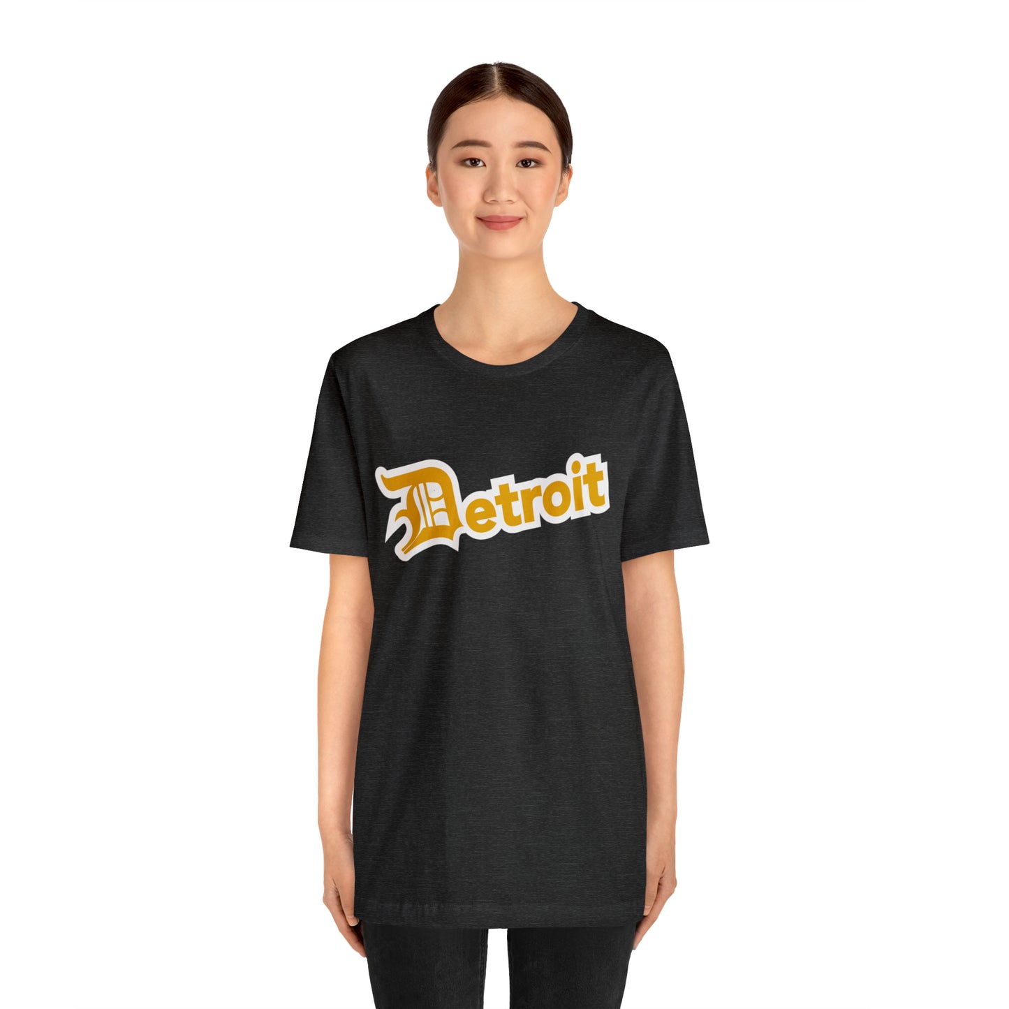 'Detroit' T-Shirt (Gold w/ Old English 'D') | Unisex Standard