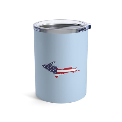 Michigan Upper Peninsula Tumbler (w/ UP USA Flag) | Light Blue - 10oz