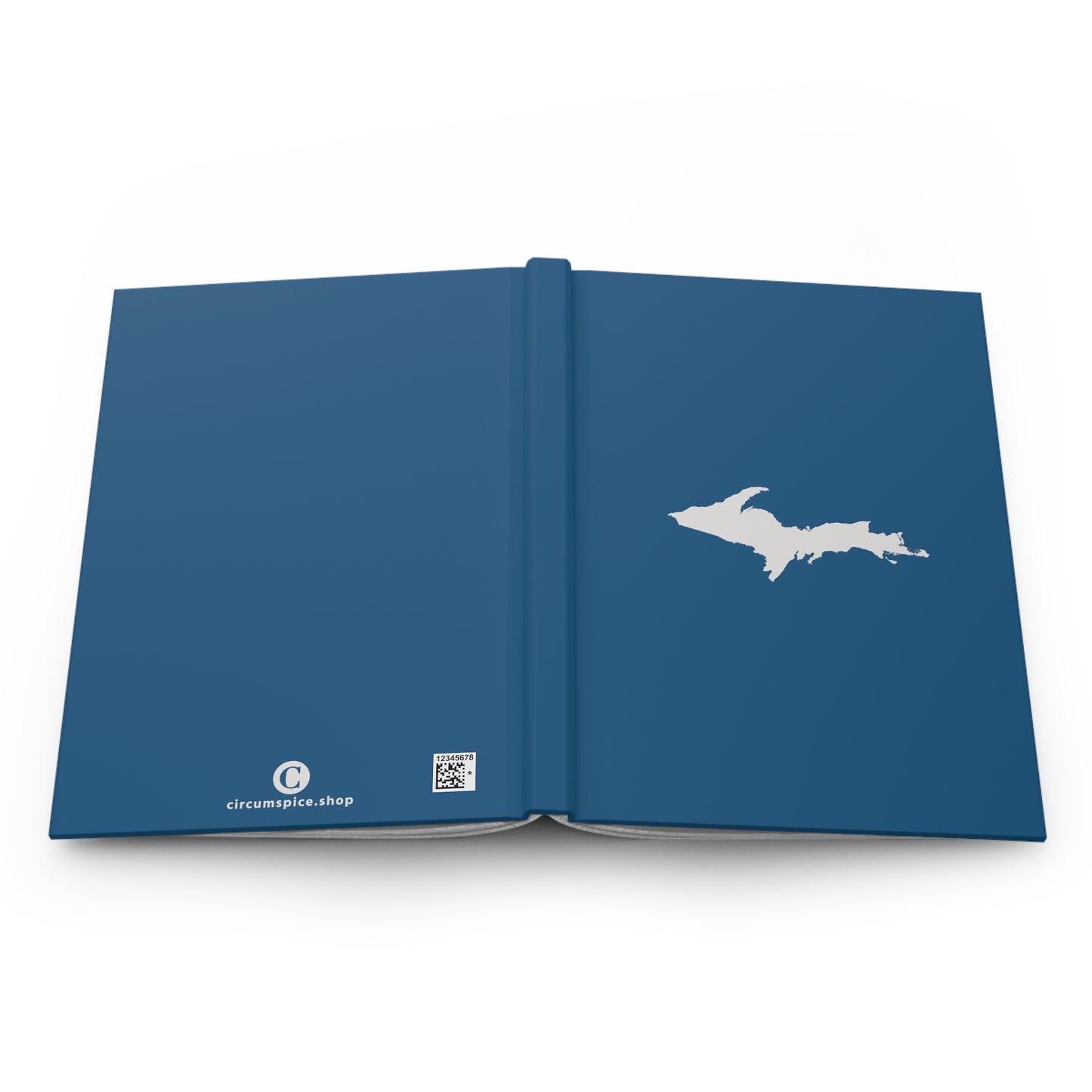 Michigan Upper Peninsula Hardcover Journal (Blueberry w/ UP Outline) | Ruled - 150pgs