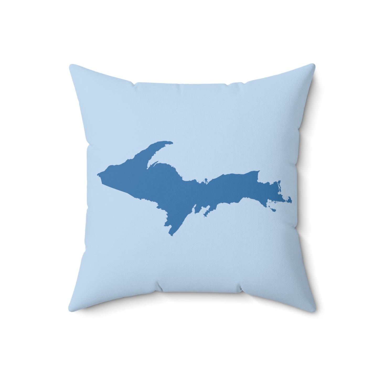 Michigan Upper Peninsula Accent Pillow (w/ UP Outline) | Light Blue