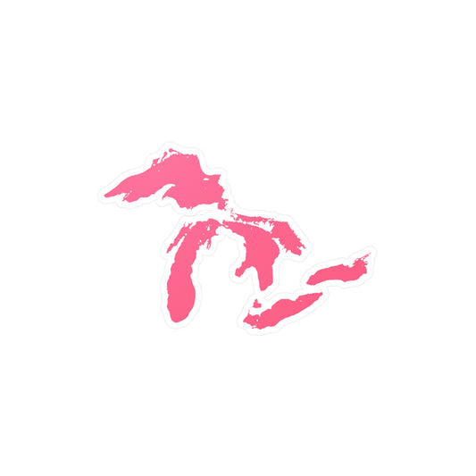 Great Lakes Kiss-Cut Windshield Decal | Rhodochrosite Pink