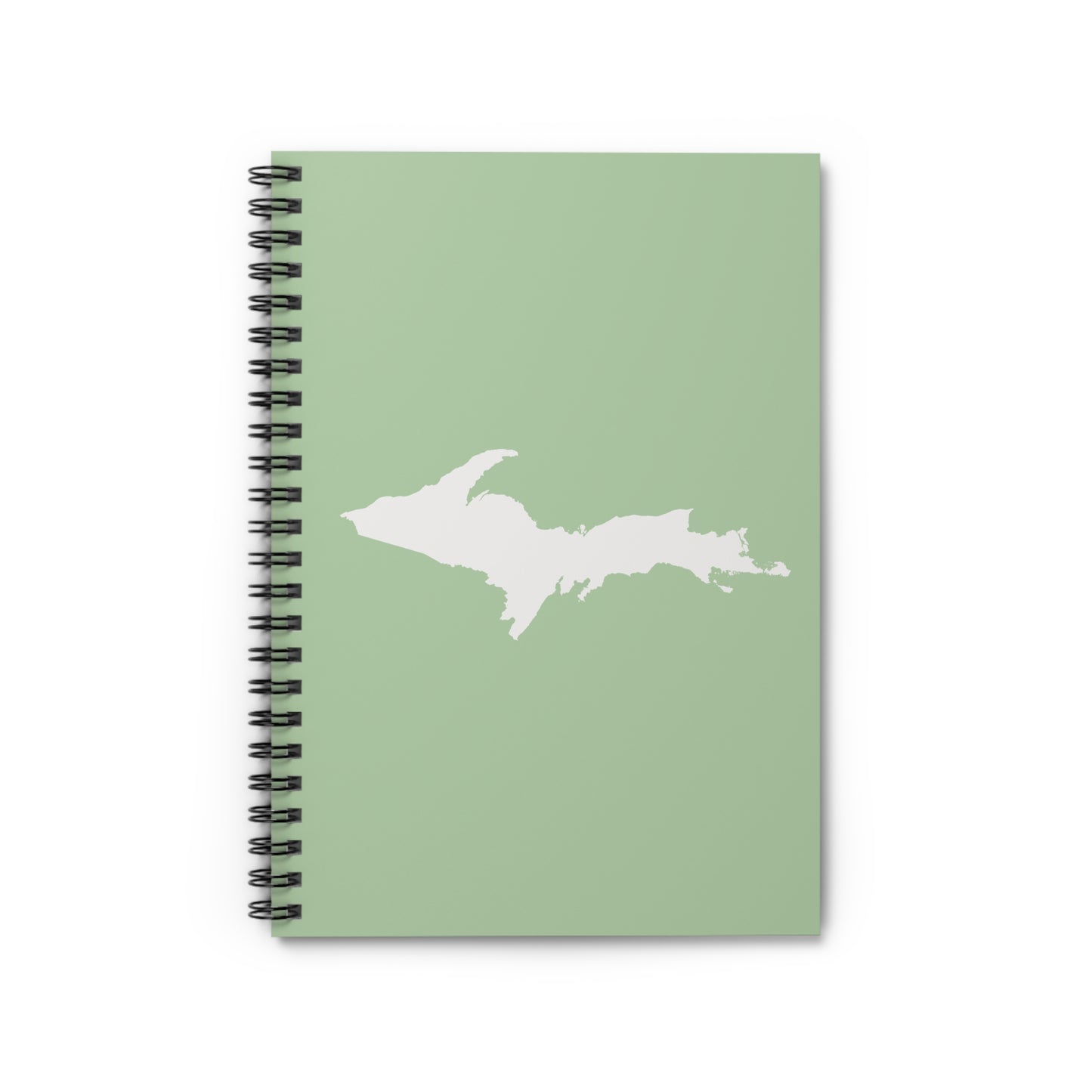 Michigan Upper Peninsula Spiral Notebook (w/ UP Outline) | Tea Green