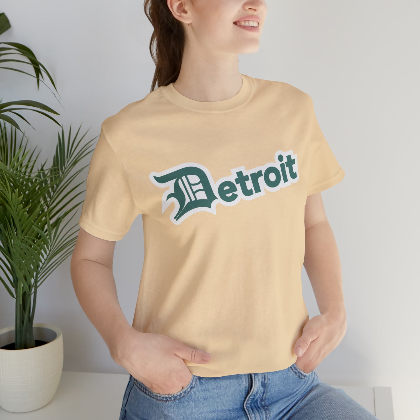 'Detroit' T-Shirt (Copper Green w/ Old English 'D') | Unisex Standard