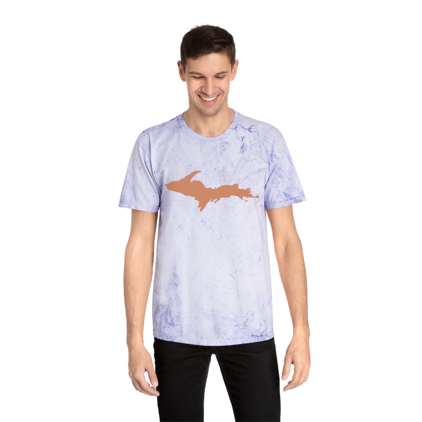 Michigan Upper Peninsula T-Shirt (w/ Copper UP Outline) | Unisex Color Blast