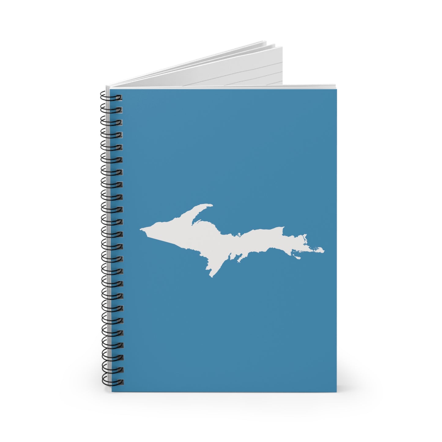 Michigan Upper Peninsula Spiral Notebook (w/ UP Outline) | Lake Michigan Blue