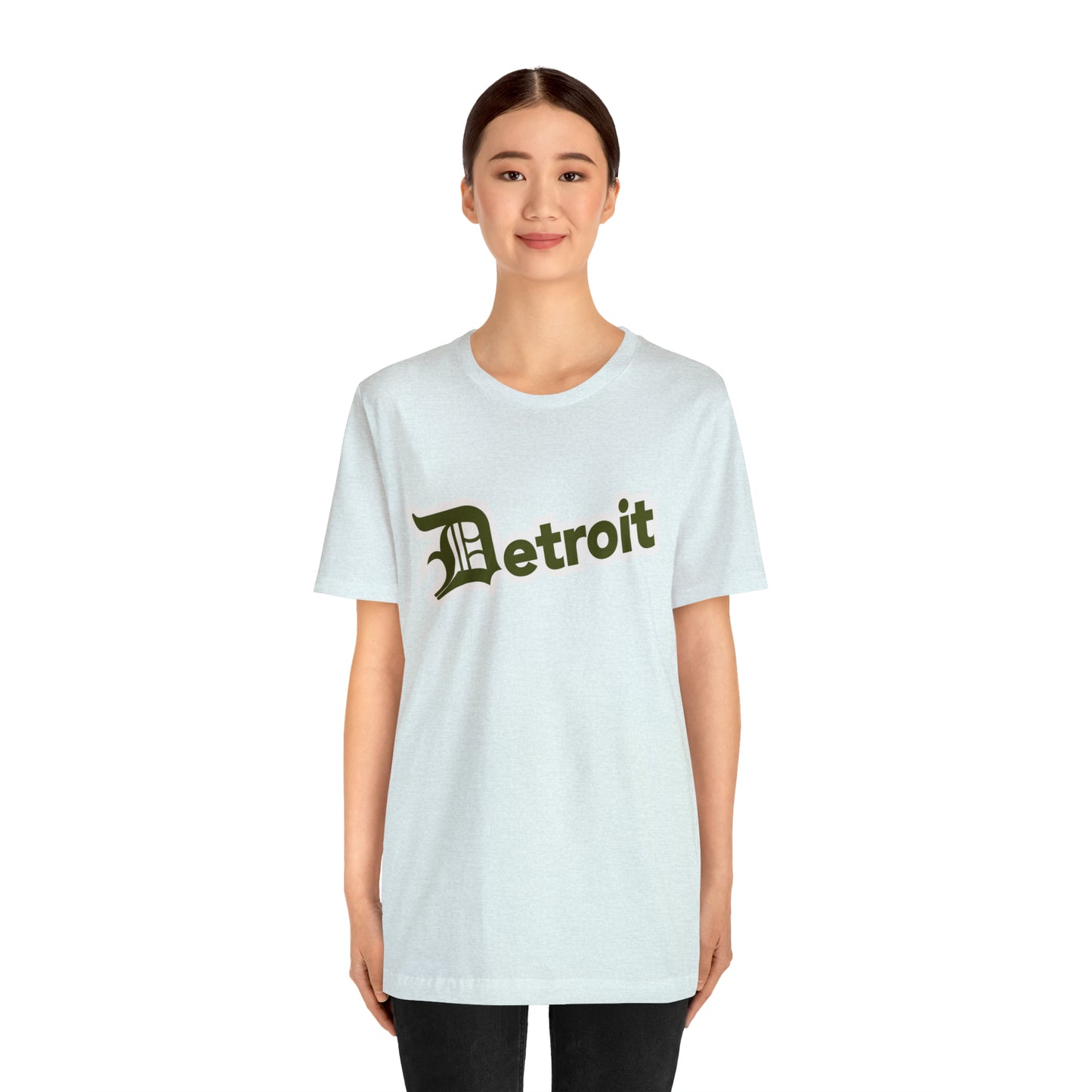 'Detroit' T-Shirt (Army Green w/ Old English 'D') | Unisex Standard