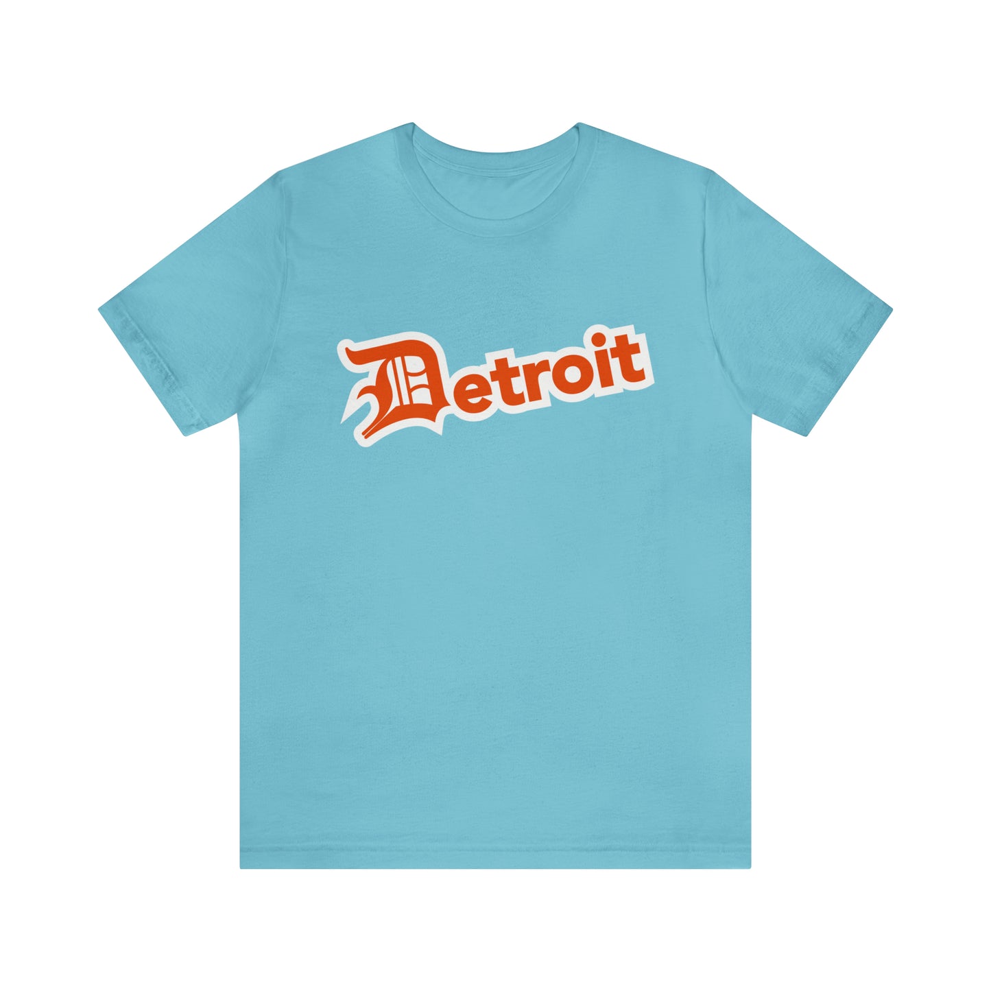 'Detroit' T-Shirt (Maple Leaf Orange w/ Old English 'D') | Unisex Standard