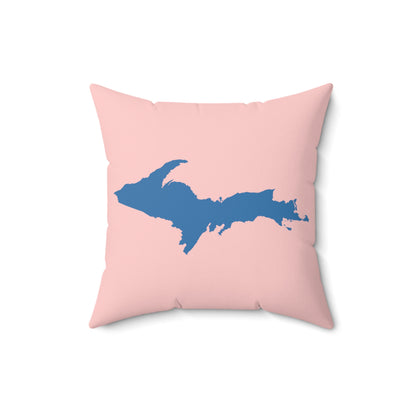 Michigan Upper Peninsula Accent Pillow (w/ UP Outline) | Cosmos Pink