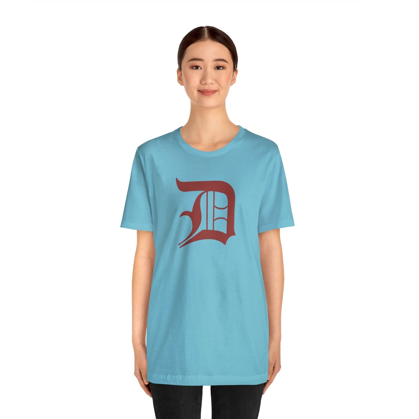 Detroit 'Old English D' T-Shirt (Ore Dock Red) | Unisex Standard