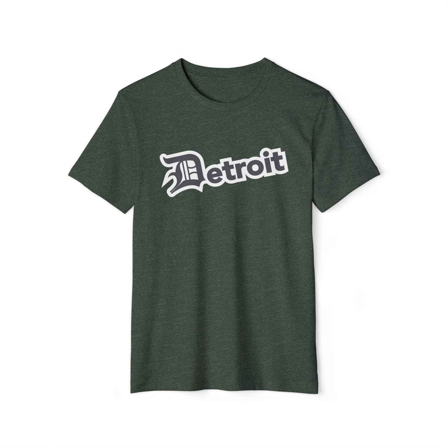 'Detroit' T-Shirt (Iron Ore Grey Old English 'D') | Unisex Recycled Organic