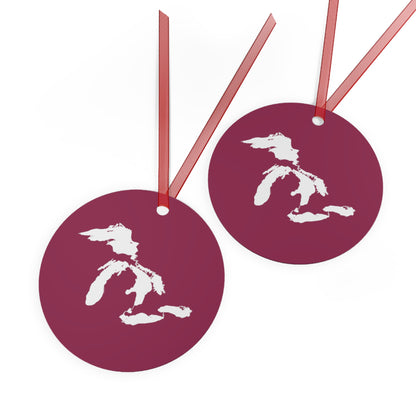 Great Lakes Christmas Ornament | Metal - Ruby Red