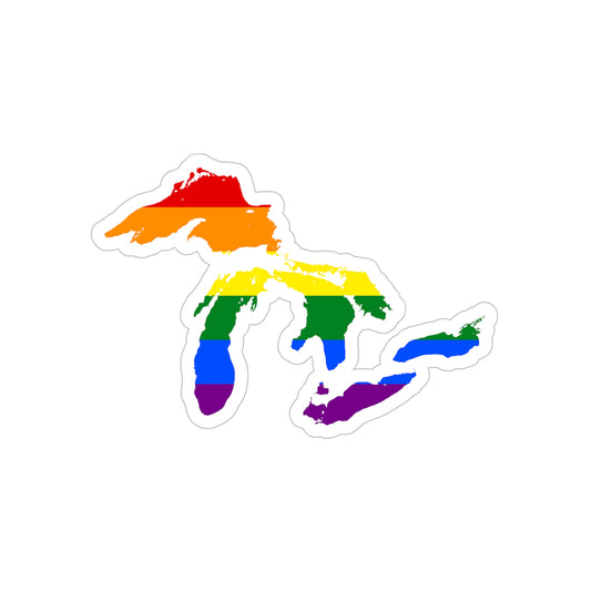 Great Lakes Windshield Sticker (Rainbow Pride Edition)