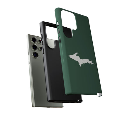 Michigan Upper Peninsula Tough Phone Case (Ginger Ale Green w/ UP Outline) | Samsung & Pixel Android