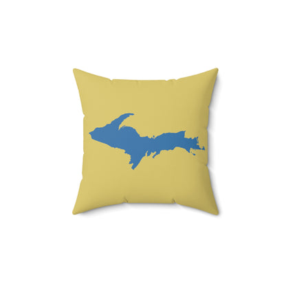 Michigan Upper Peninsula Accent Pillow (w/ UP Outline) | Plum Yellow