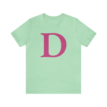 'Old French D' T-Shirt (Apple Blossom Pink) | Unisex Standard Fit