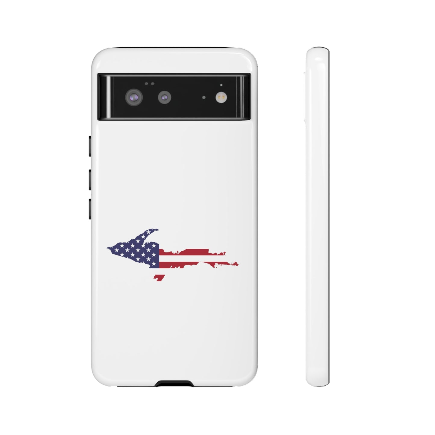 Michigan Upper Peninsula Tough Phone Case (w/ UP USA Flag Outline) | Samsung & Pixel Android