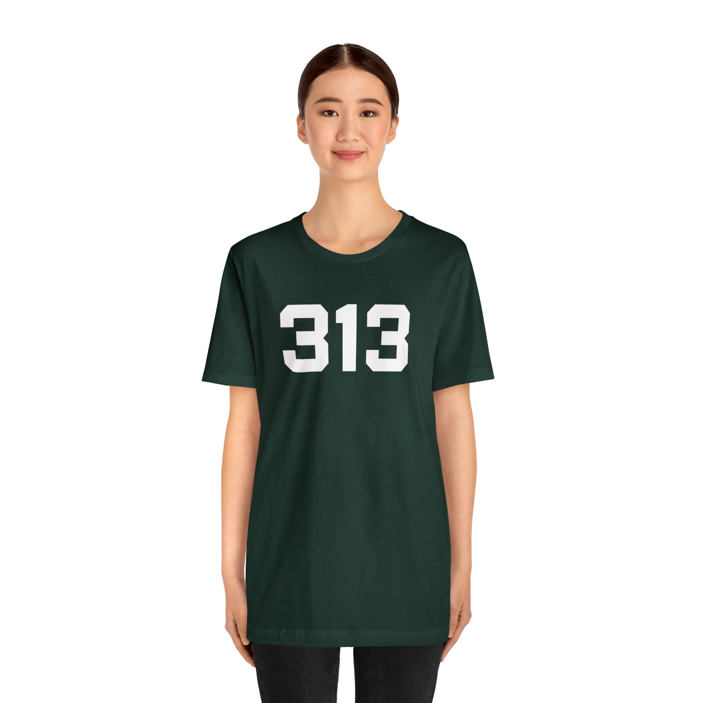 Detroit '313' T-Shirt (Athletic Font) | Unisex Standard Fit