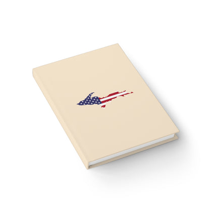 Michigan Upper Peninsula Blank Sketchbook (w/ UP USA Flag) | Champagne White