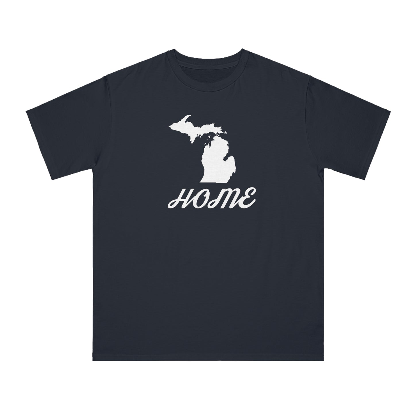 Michigan 'Home' T-Shirt (Script Font) | Unisex Organic