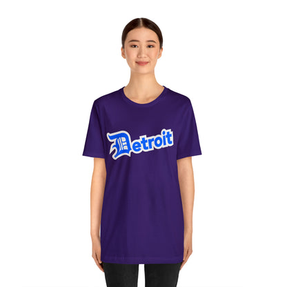 'Detroit' T-Shirt (MotorTown Blue w/ Old English 'D') | Unisex Standard