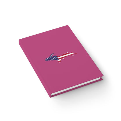 Michigan Upper Peninsula Blank Sketchbook (w/ UP USA Flag) | Apple Blossom Pink