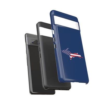 Michigan Upper Peninsula Tough Phone Case (Old Glory Blue w/ UP USA Flag Outline) | Samsung & Pixel Android