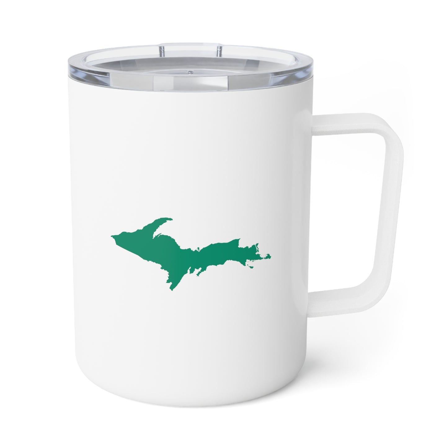 Michigan Upper Peninsula Insulated Mug (Emerald Green Outline) | 10oz