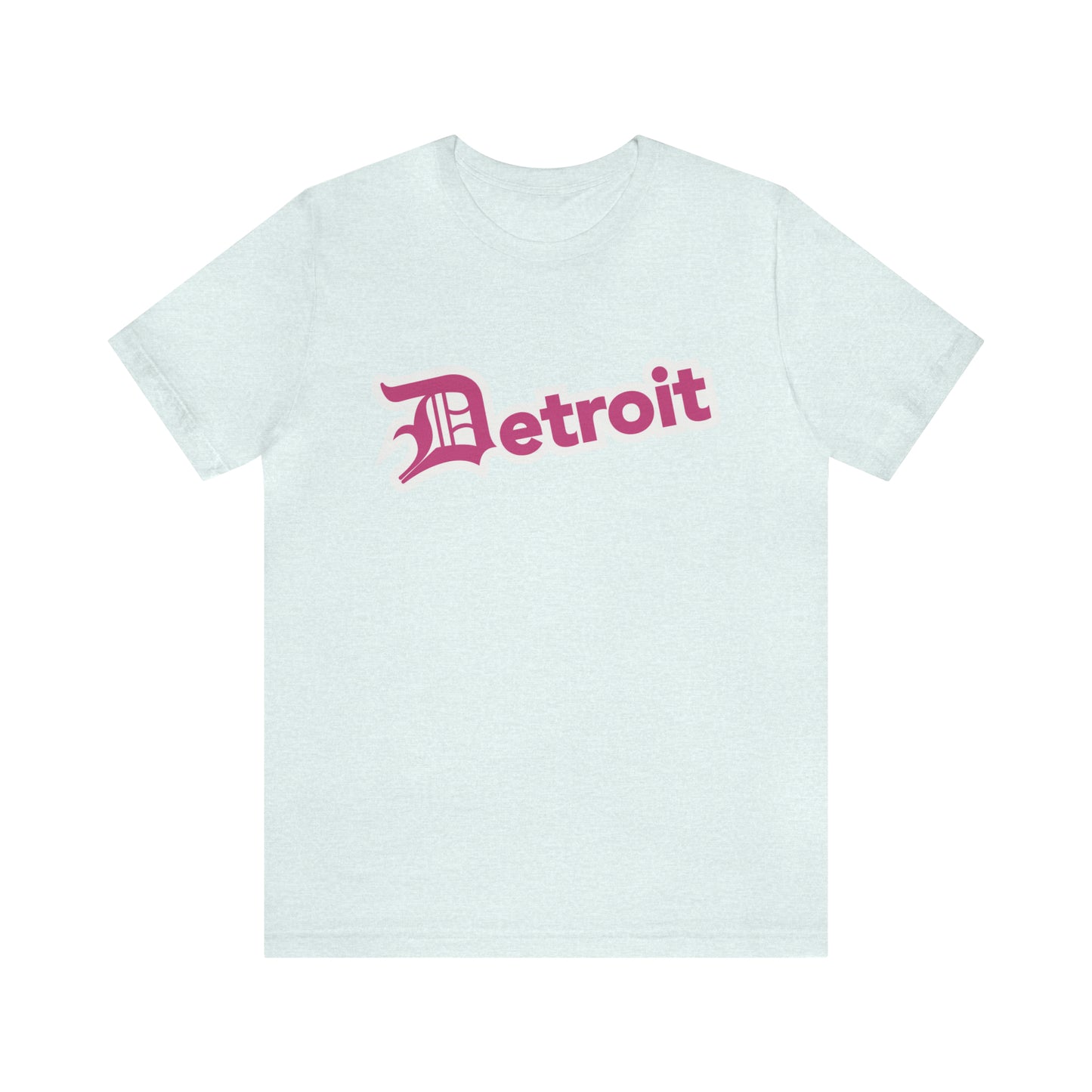 'Detroit' T-Shirt (Apple Blossom Pink w/ Old English 'D') | Unisex Standard