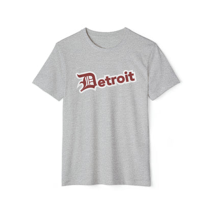 Detroit' T-Shirt (Ore Dock Red Old English 'D') | Unisex Recycled Organic