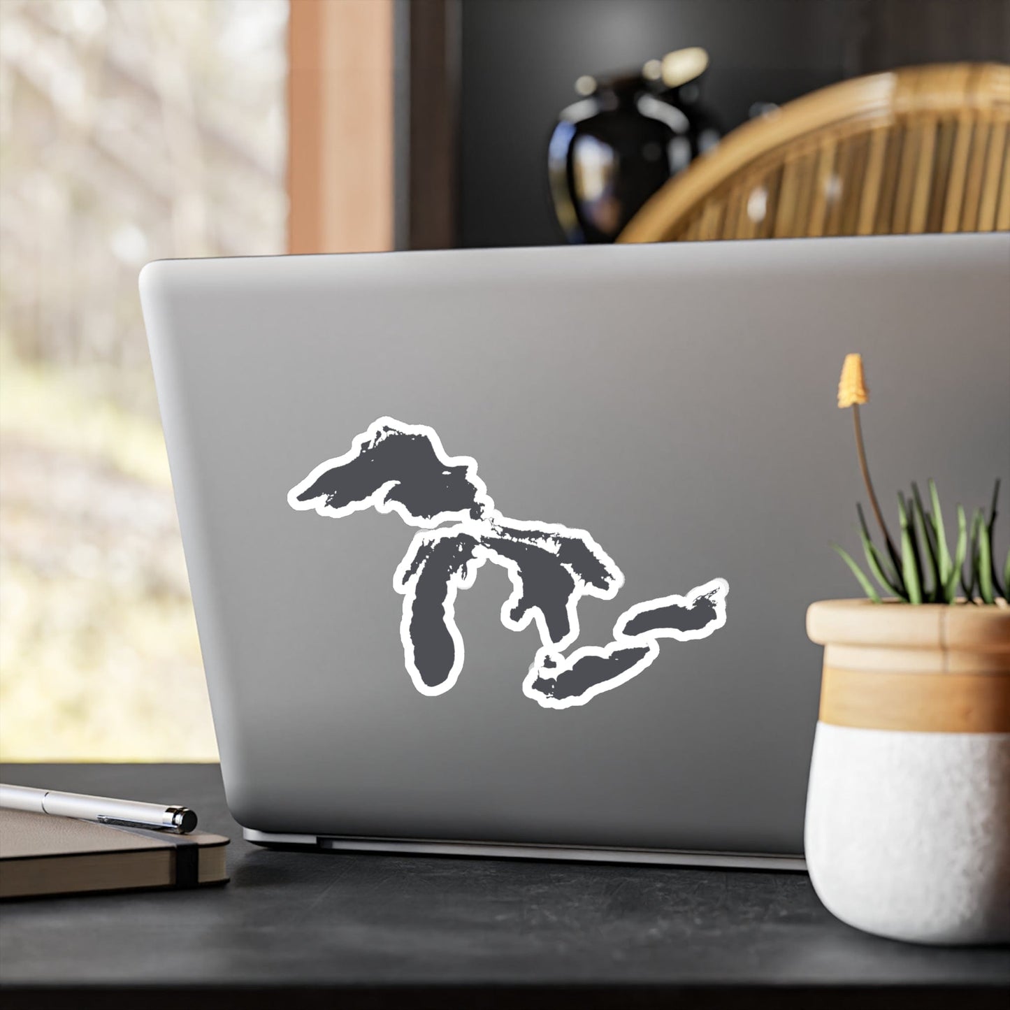 Great Lakes Kiss-Cut Windshield Decal | Iron Ore Grey