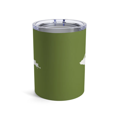 Michigan Upper Peninsula Tumbler (w/ UP Outline) | Olive Green - 10oz