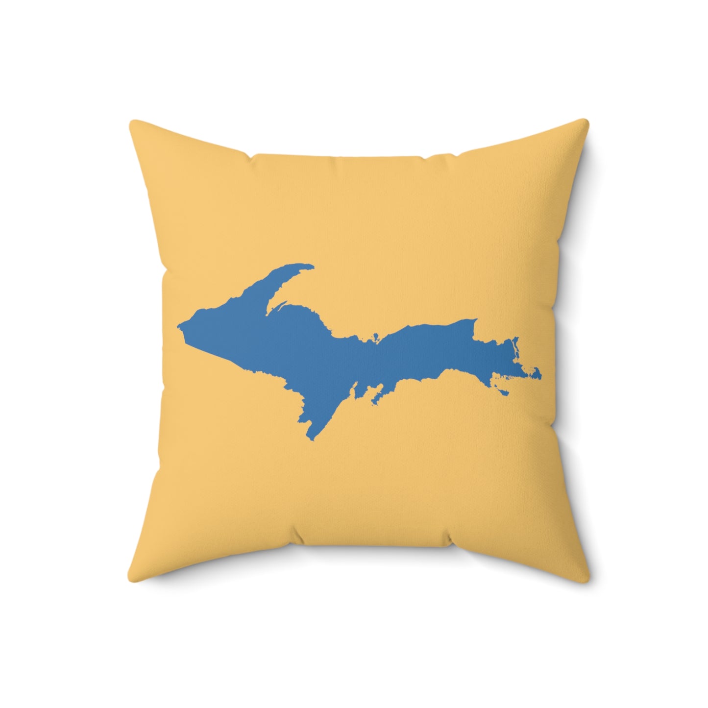 Michigan Upper Peninsula Accent Pillow (w/ UP Outline) | Citrine