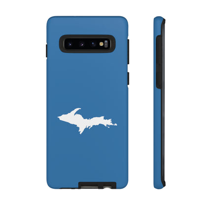 Michigan Upper Peninsula Tough Phone Case (Lake Superior Blue w/ UP Outline) | Samsung & Pixel Android