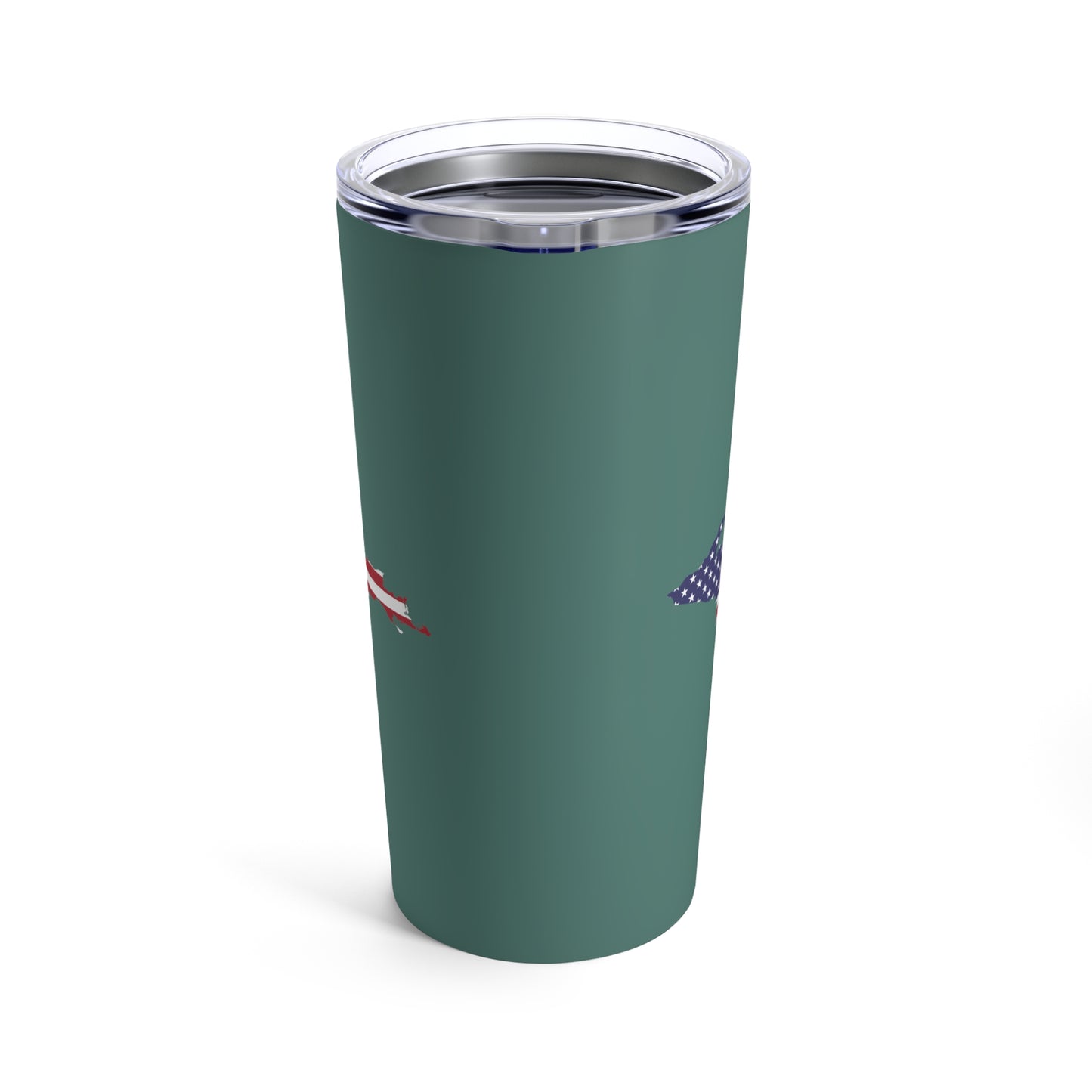 Michigan Upper Peninsula Tumbler (w/ UP USA Flag) | Copper Green - 20oz