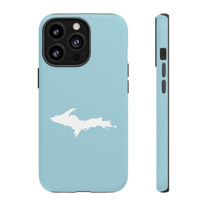 Michigan Upper Peninsula Tough Phone Case ('58 Caddie Blue w/ UP Outline) | Apple iPhone