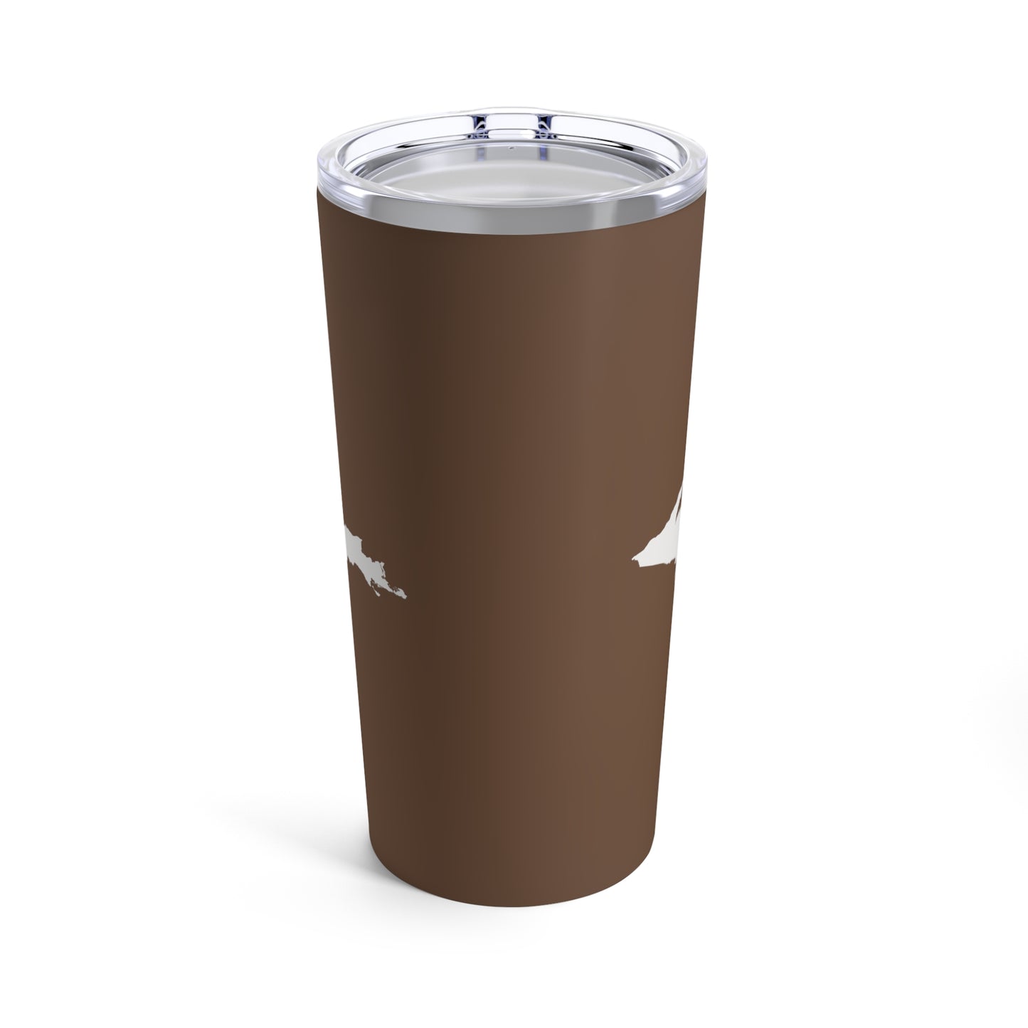 Michigan Upper Peninsula Tumbler (w/ UP Outline) | Coffee Color - 20oz