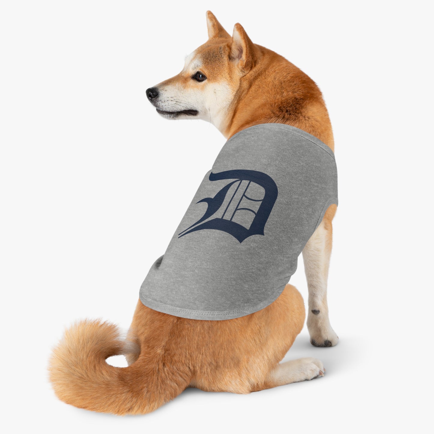 Detroit 'Old English D' Pet Tank Top | Navy