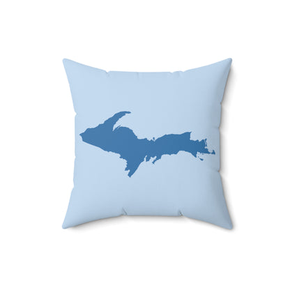 Michigan Upper Peninsula Accent Pillow (w/ UP Outline) | Light Blue