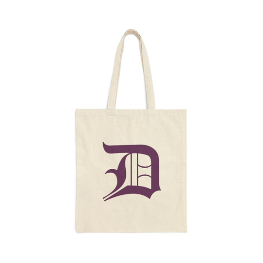 Detroit 'Old English D' Light Tote Bag (Plum)